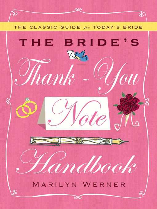 Title details for The Bride's Thank-You Note Handbook by Marilyn Werner - Wait list